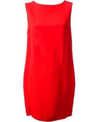 rotes gerade geschnittenes Kleid von Saint Laurent