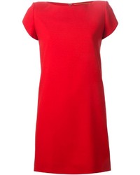 rotes gerade geschnittenes Kleid von Saint Laurent