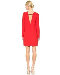 rotes gerade geschnittenes Kleid von Victoria Beckham