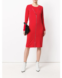 rotes gerade geschnittenes Kleid von MM6 MAISON MARGIELA