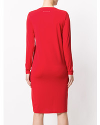 rotes gerade geschnittenes Kleid von MM6 MAISON MARGIELA