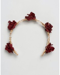 rotes Haarband mit Blumenmuster von Johnny Loves Rosie
