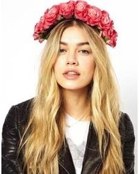 rotes Haarband mit Blumenmuster von Rock 'N' Rose