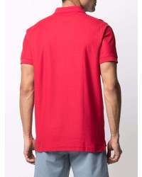 rotes horizontal gestreiftes Polohemd von Tommy Hilfiger