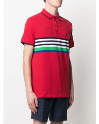 rotes horizontal gestreiftes Polohemd von Polo Ralph Lauren