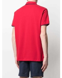 rotes horizontal gestreiftes Polohemd von Polo Ralph Lauren