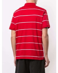 rotes horizontal gestreiftes Polohemd von Emporio Armani