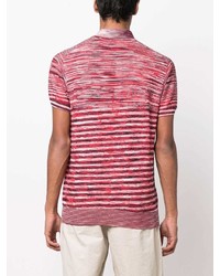 rotes horizontal gestreiftes Polohemd von Missoni