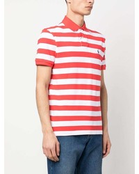 rotes horizontal gestreiftes Polohemd von Polo Ralph Lauren