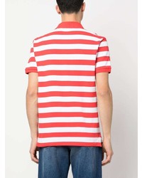 rotes horizontal gestreiftes Polohemd von Polo Ralph Lauren