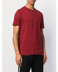 rotes horizontal gestreiftes T-Shirt mit einem Rundhalsausschnitt von Isabel Marant