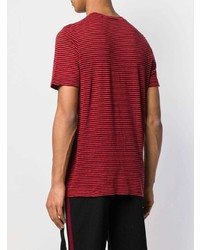 rotes horizontal gestreiftes T-Shirt mit einem Rundhalsausschnitt von Isabel Marant