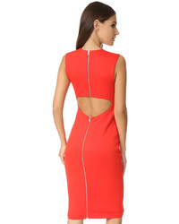 rotes Kleid mit Ausschnitten von MCQ