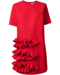 rotes Kleid mit Rüschen von MSGM