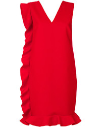 rotes Kleid mit Rüschen von MSGM