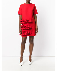 rotes Kleid mit Rüschen von MSGM