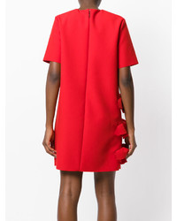 rotes Kleid mit Rüschen von MSGM