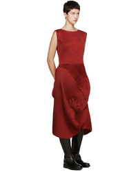 rotes Kleid von Issey Miyake