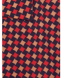 rotes Kurzarmhemd mit Hahnentritt-Muster von Gucci