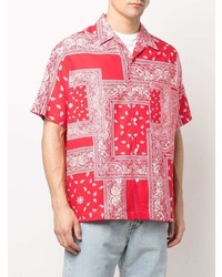 rotes Kurzarmhemd mit Paisley-Muster von Destin