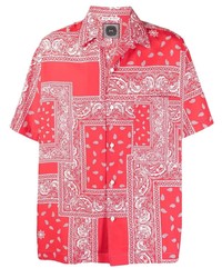rotes Kurzarmhemd mit Paisley-Muster von Destin