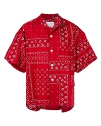 rotes Kurzarmhemd mit Paisley-Muster von Kolor