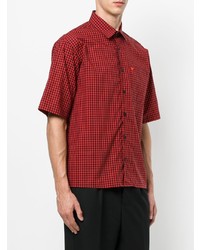 rotes Kurzarmhemd mit Vichy-Muster von Ami Paris