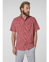 rotes Kurzarmhemd mit Vichy-Muster von Helly Hansen Domar Ss Shirt
