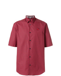 rotes Kurzarmhemd mit Vichy-Muster von McQ Alexander McQueen