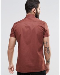 rotes Kurzarmhemd von Asos