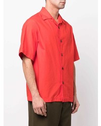 rotes Kurzarmhemd von Jil Sander