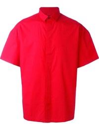 rotes Kurzarmhemd von Les Hommes