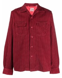 rotes Langarmhemd mit Hahnentritt-Muster von Levi's