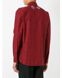 rotes Langarmhemd mit Karomuster von Givenchy