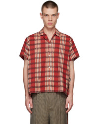 rotes Langarmhemd mit Paisley-Muster von Bode