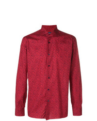 rotes Langarmhemd mit Paisley-Muster von Borriello