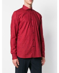 rotes Langarmhemd mit Paisley-Muster von Borriello