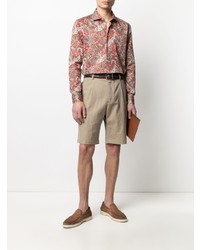 rotes Langarmhemd mit Paisley-Muster von Etro