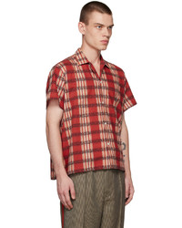 rotes Langarmhemd mit Paisley-Muster von Bode
