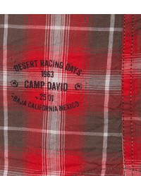 rotes Langarmhemd mit Schottenmuster von Camp David