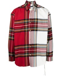 rotes Langarmhemd mit Schottenmuster von Mastermind Japan
