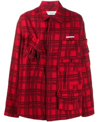 rotes Langarmhemd mit Schottenmuster von Off-White