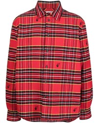 rotes Langarmhemd mit Schottenmuster von Off-White