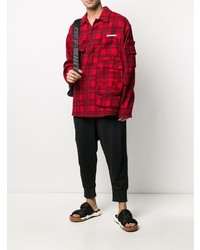 rotes Langarmhemd mit Schottenmuster von Off-White