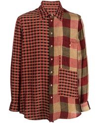 rotes Langarmhemd mit Vichy-Muster von Uma Wang