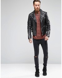 rotes Langarmhemd von Asos