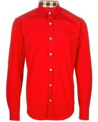 rotes Langarmhemd von Burberry