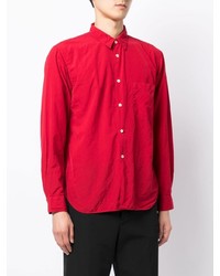 rotes Langarmhemd von Comme Des Garcons Homme Plus