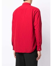 rotes Langarmhemd von Comme Des Garcons Homme Plus