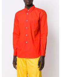 rotes Langarmhemd von Comme Des Garcons SHIRT